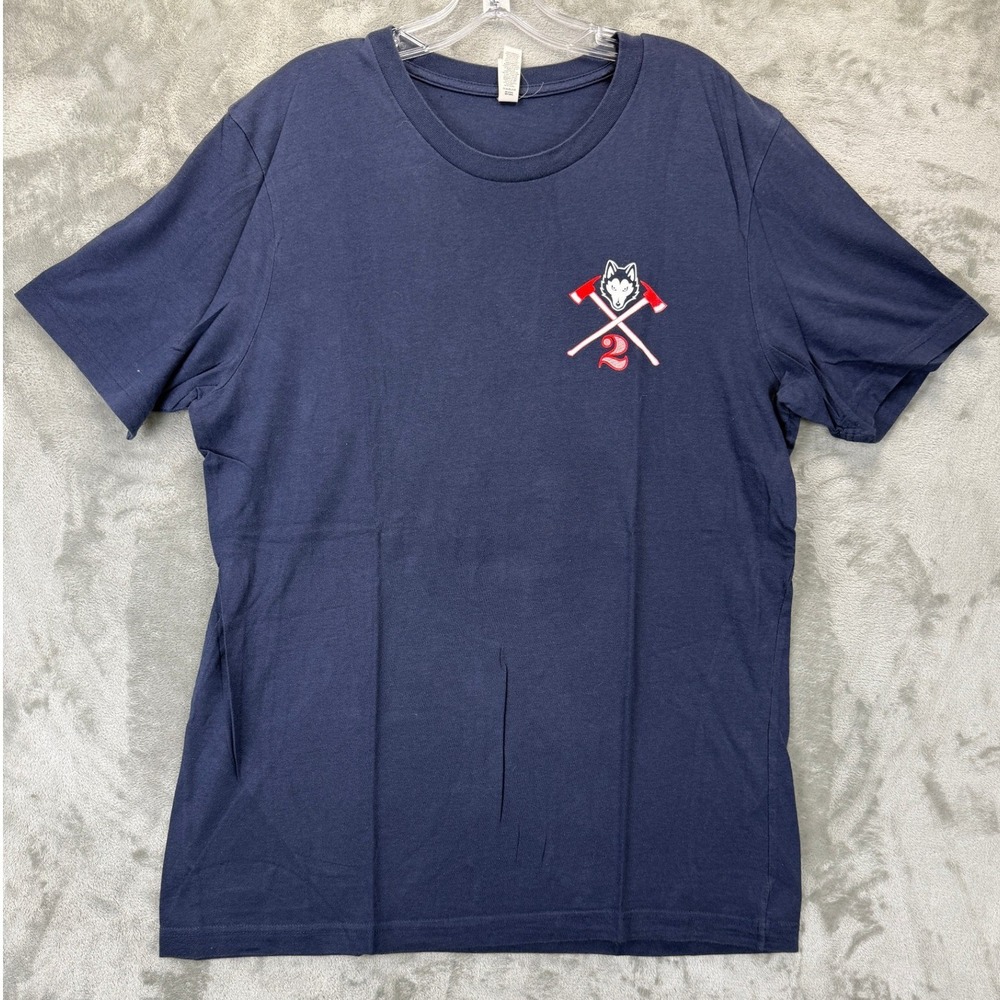 Bella Canvas HFD South Side Game Changers Fire Dept Husky Navy Blue T-Shirt L